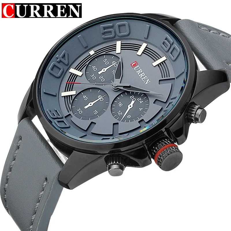 2016 Curren Watches Men Casual Mens Watches Top Brand Luxury 3D Circle Analog Military Sports Watch