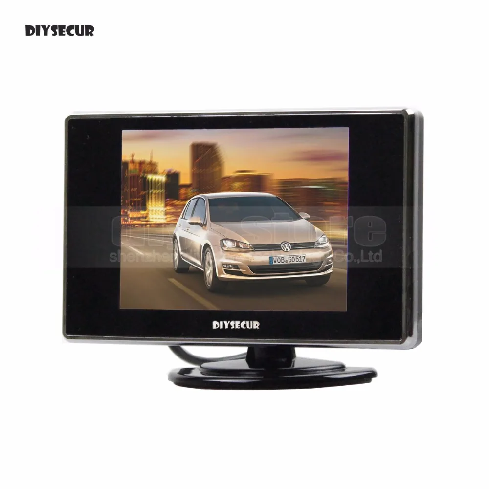 

DIYSECUR 3.5 Inch Color TFT LCD Car Rear View Car Monitor Parking Rearview Monitor with 2CH Video Input