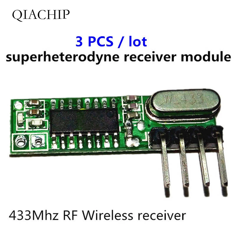 

3pcs superheterodyne 433mhz rf Wireless receiver Module small size low power For 433 Mhz remote control