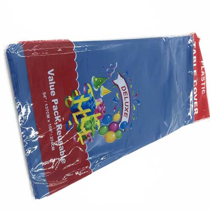 1pcs/lot blue solid color plastic tablecloths baby shower party