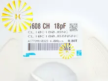 100% Оригинал 1608 CH 18PF 0603 18PF 50 В 0.8 Т Керамический Конденсатор SMD Разъем CL10C180JB8NNNC х 4000 шт.