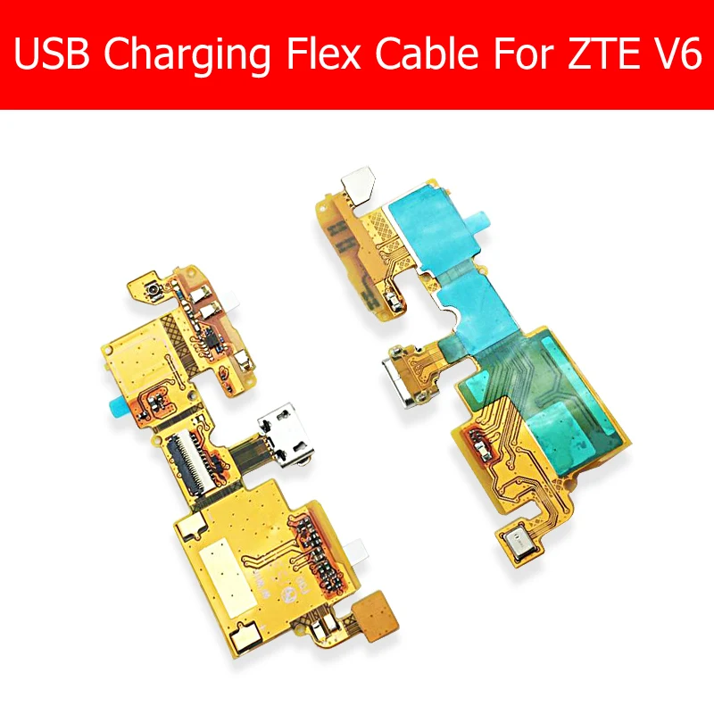 Genuine Microphone & USB Charging Flex Cable For ZTE Blade V6 Charger