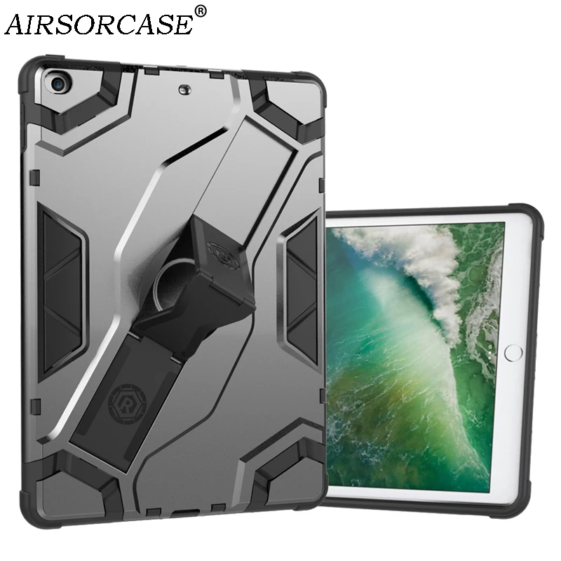 

9.7'' for Apple iPad Air 2 Tablet Case for iPad 6 iPad6 Protective Cover Hard PC & Soft TPU Hybrid Armor Kickstand Back Cover