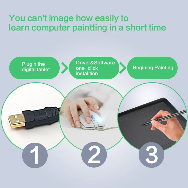 10moons 1060plus Inches Art Digital Graphic Tablet for Drawing Supports Tilt & Radial Function with 10 Shortcut Keys - Image 5