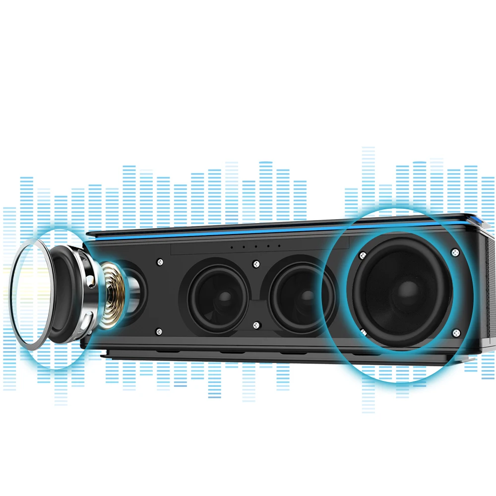

4 Drivers Bluetooth Speaker Touch Control Brand ZEALOT Wireless Speakers Audio Home Music Theatre 3D Stereo System
