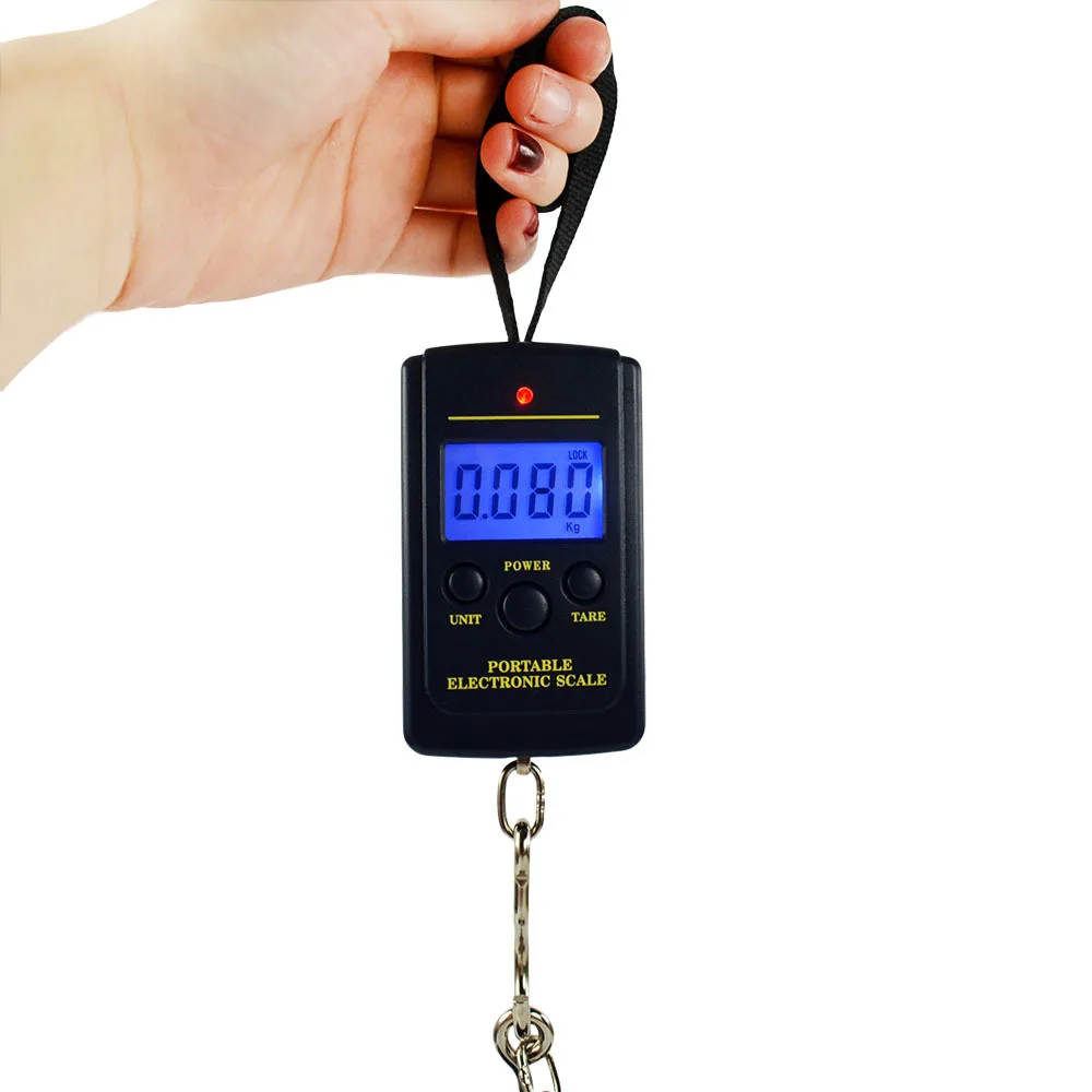 Новый цифровые весы 10g-40 кг Подвесные Весы для багажа весы безмен черный ЖК-дисплей мини карман электронные весы