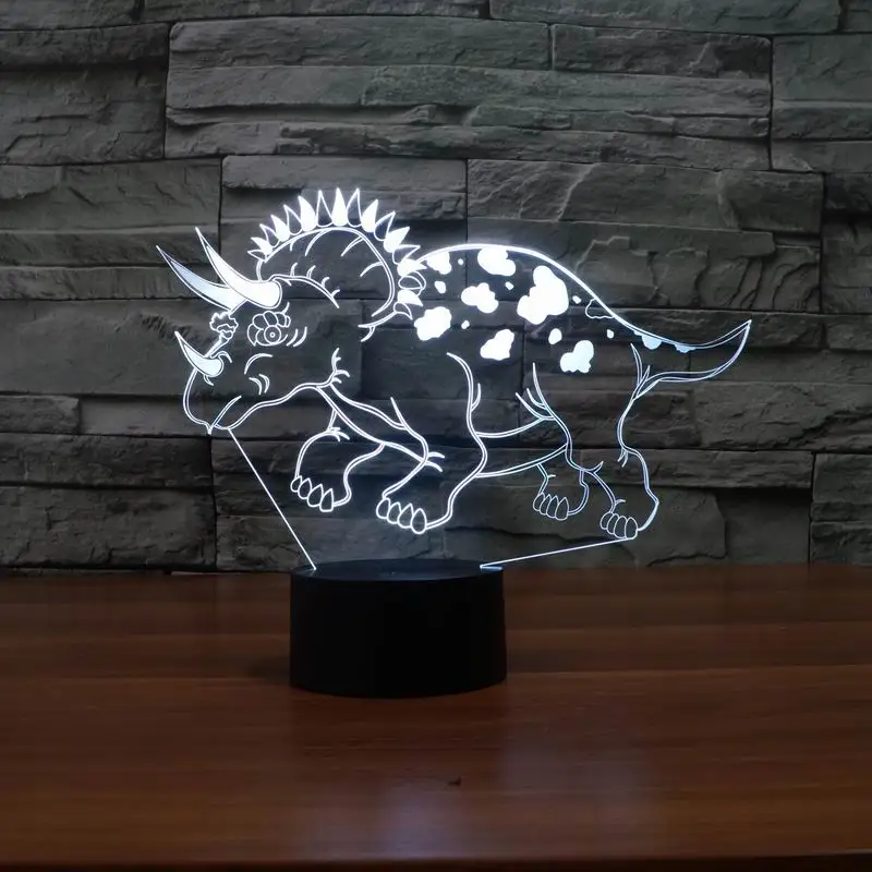 Новинка динозавр бюро свет ночной 3D Красочные USB светодиодный настольная лампа Детская комната Декор сна для детей Игрушечные лошадки
