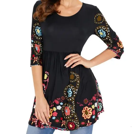 

Sell Women's Long Bohemian Multi Color Blouse Plus Size Wide Cut Floral Cozy Shirts Top S-XXL Free Shipping