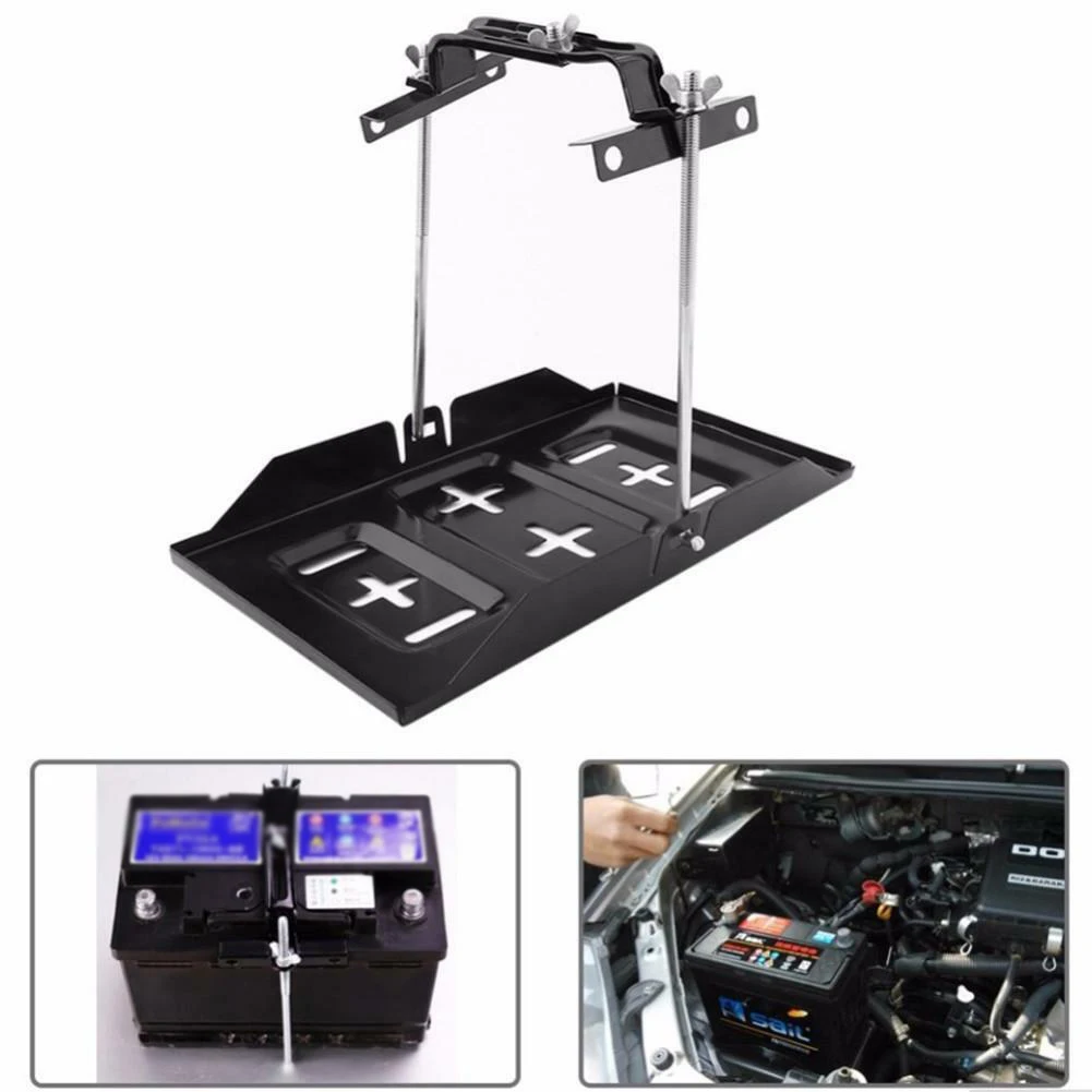 Car Marine Battery Stabilized Tray Holder Adjustable Hold Down Clamp