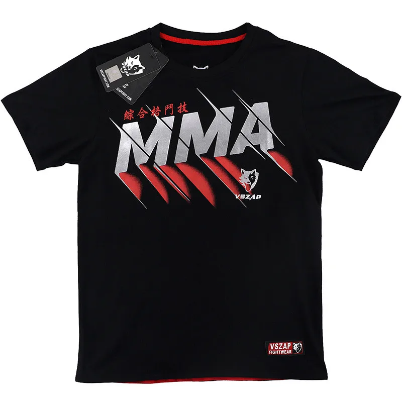 Новинка Мужская футболка VSZAP Muay Thai с коротким рукавом для фитнеса одежда борьбы