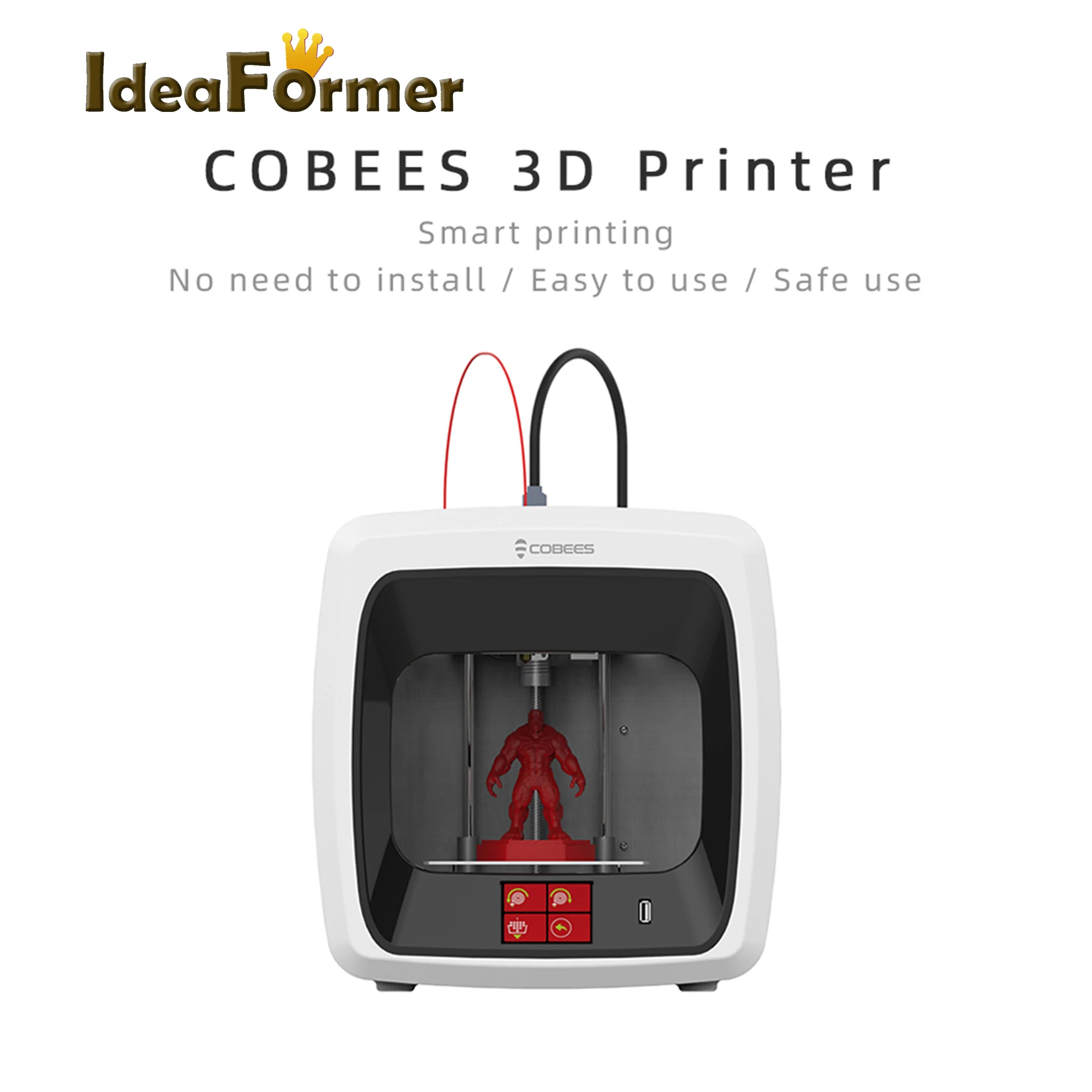 Ideaformer 3D принтер cobees Настольный H-bot структура Высокая точность простое использование мини FDM 3D принтер для детского подарка образование и famliy