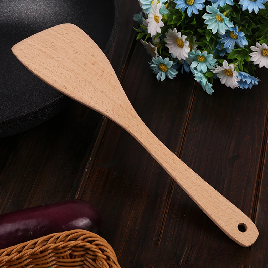 Fenkicyen антипригарный совок для риса горшок-специфическая Лопатка деревянная лопатка жареная совок для риса деревянная готовка ложка с длинной ручкой набор совков