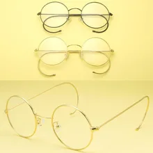 Винтажные круглые оправы для очков 42 мм, оправа для очков John Lennon Steve Jobs, очки с полным ободом Rx able