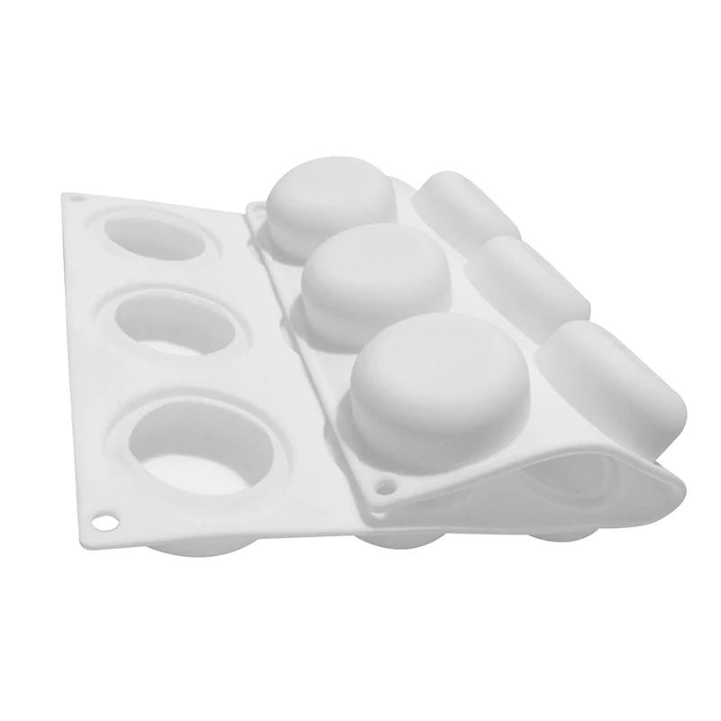 Пищевого силикона 15 отверстий 3D сплющенной формы DIY торт мусс плесень печенья