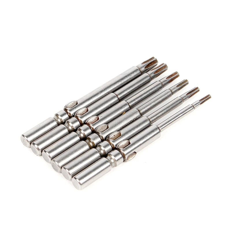 

BROPPE 6Pcs DC Powered Electric Screwdriver 801 Hand Tools T6-T15 Shank Diameter 5mm Magnetic Torx Bits Set Tornavida Seti