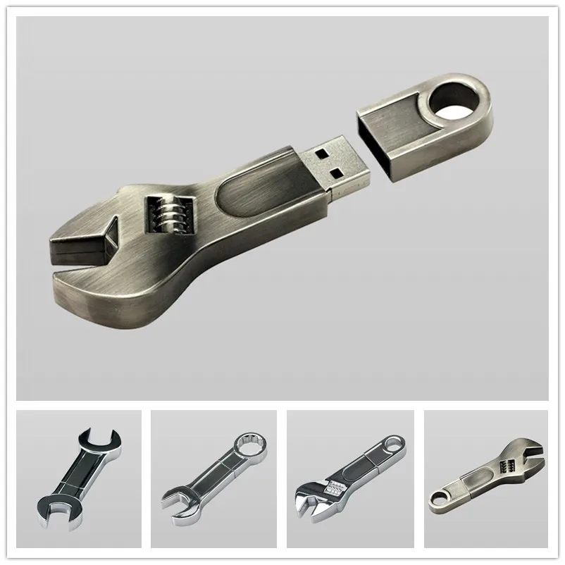 Metal tool pendrive Mini Spanner Wrench USB Flash Drive Memory Card Pen