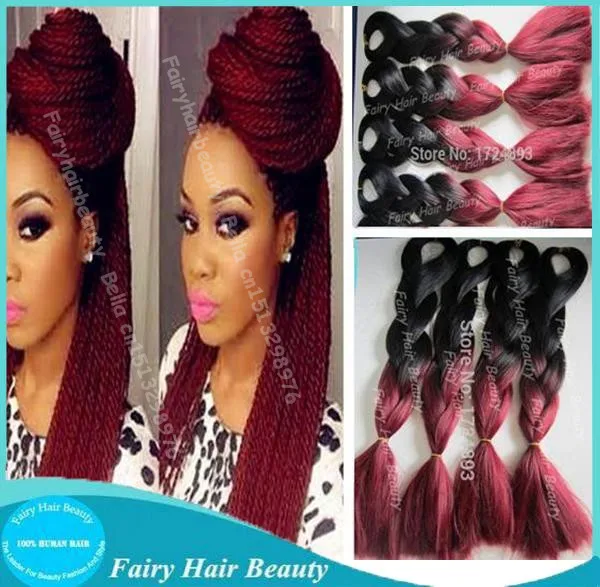 Stock 20inch Fold Two Tone Black Burgundy Synthetic Wholesale