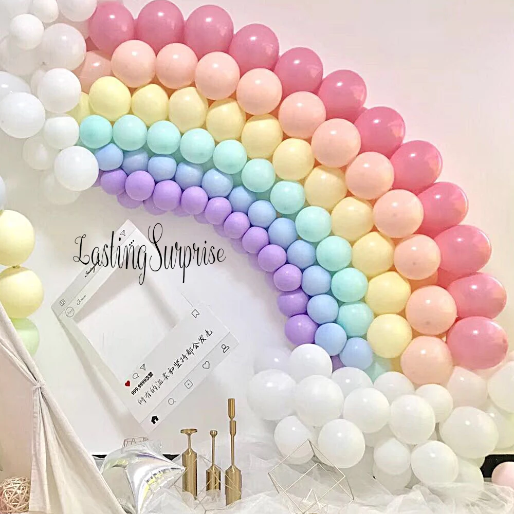 5/" Wedding Latex Balloons Macaron Pastel Rainbow Birthday Party Ballons 10Pcs F
