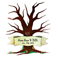 2 шт./лот Пользовательские Свадебные украшения Свадебные плакат Свадьба отпечатков пальцев Дерево Гостевая книга персонализировать Свадебные принты casamento