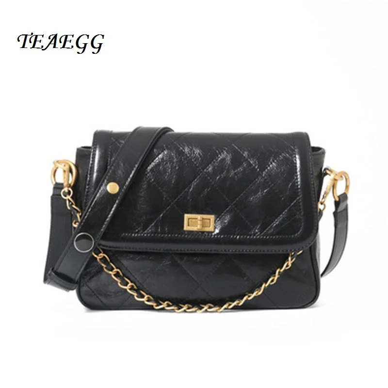 

new small fragrance geninus leather ladies single shoulder oblique embroidery thread chain saddle handbag