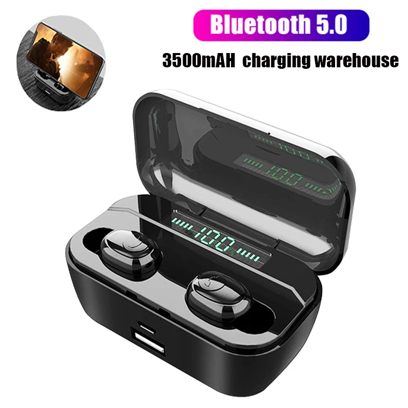 

New Bluetooth 5.0 Earphone G6s TWS Wireless Headphons Sport Handsfree Earbuds 8D Stereo Gaming Headset With Mic Charging Box