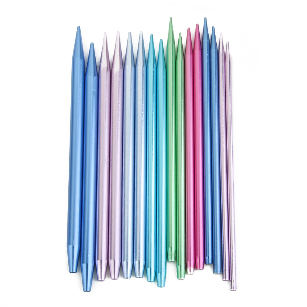 13 Sizes Interchangeable Aluminium Circular Crochet Knitting Needles with Case 2.75mm-10mm
