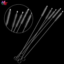 Детские бутылочки молока выпить стакан воды соломы щетка для мытья очиститель Нержавеющая сталь ручка спираль мягкой очистки волос инструмент 5 шт