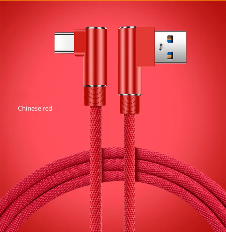 ROMICHW usb type-C кабель 2A кабель для быстрой зарядки для samsung huawei USB C кабель для мобильного телефона usb type-C устройства для Xiaomi Redmi - Цвет: Red For Type C