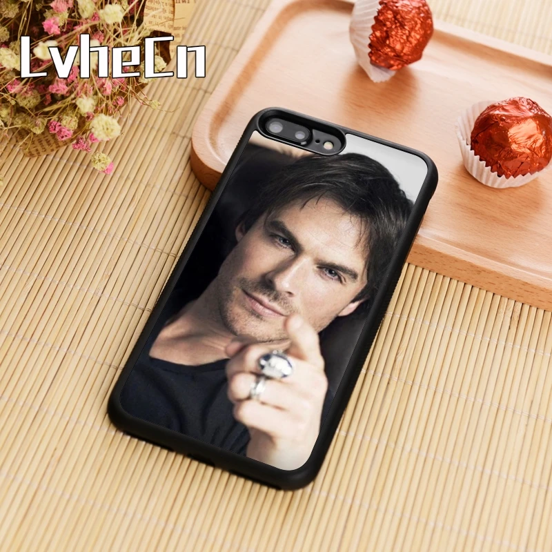LvheCn Vampire Diaries Damon Ian Somerhalder pattern Phone Case Cover For iPhone 11 Pro X XR XS MAX 6 7 8 Plus samsung s7 s9 s10 |