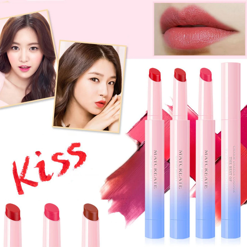 

1PC Original Long Lasting Lipstick Waterproof Matte Lipstick Pen Moisturizing Lip Lips Makeup Korea Cosmetics Nude