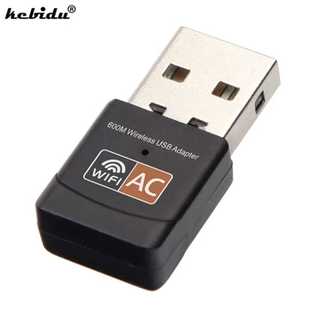

kebidu Mini USB WiFi Adapter 600Mbps External Wireless Network Card Adaptor Wireless Dual Band USB Wifi Adapter 802.11a/b/g/n