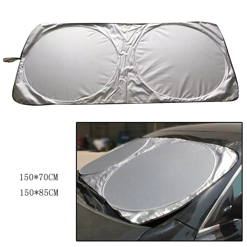 

1Pcs Fabric Foldable Windshield Sun Shade Sun Cover Front Rear Window UV Protection Shield Film To Keep Car Cooler