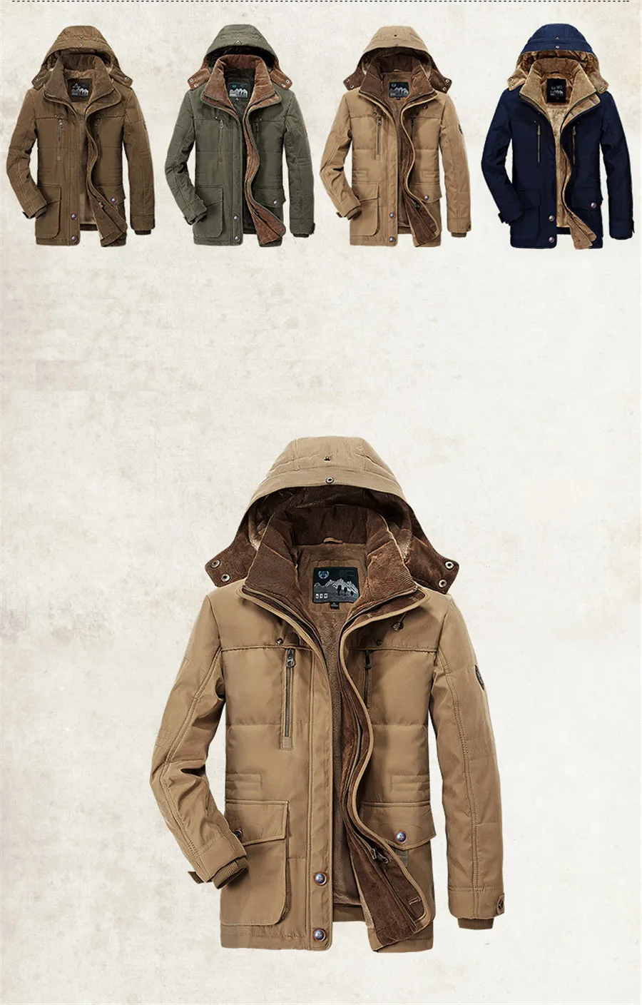 TLZC, высокое качество, мужские флисовые хлопковые парки, военная зимняя куртка, большой размер, L-5XL, 6XL, мужское теплое пальто, утолщенная ветровка, пальто
