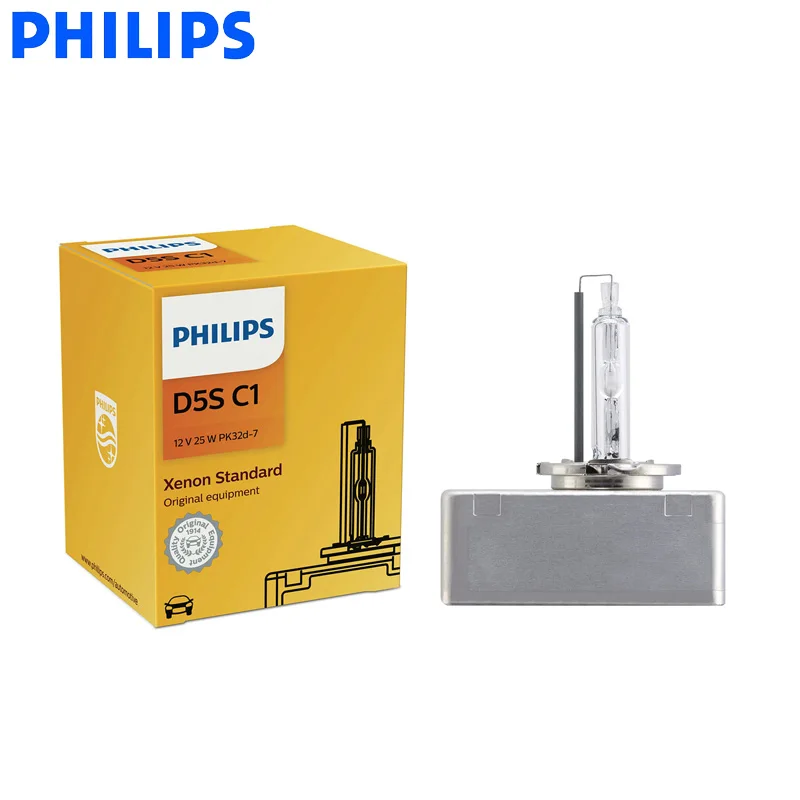 Philips D5S 12410 25W Xenon HID Стандартный головной светильник 4200K яркий белый светильник, авто Оригинальная лампа ECE, 1 шт