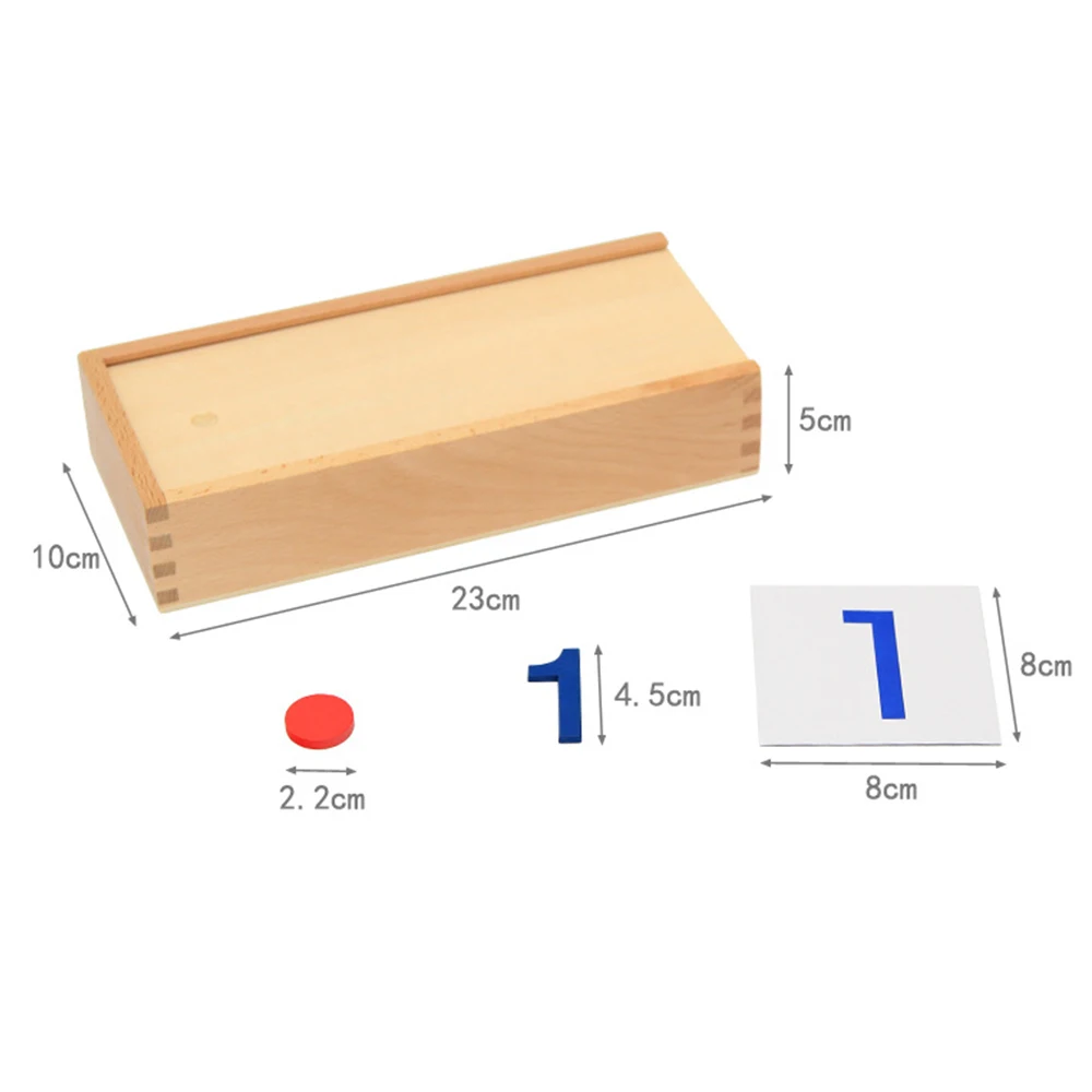 La educación Montessori juguete de madera matemáticas temprano fichas de juego Digital Montessori Brinquedo Educativo juguetes de aprendizaje