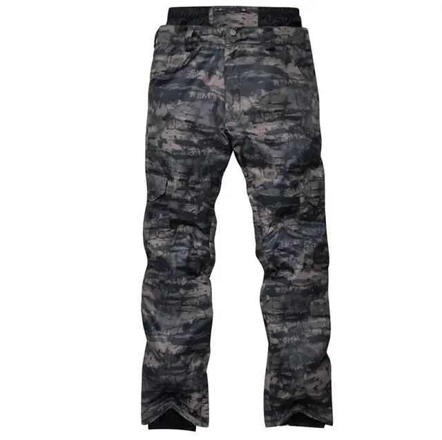 Camouflage Ski Pant Men High Waist Waterproof Snowboard Pant Ski