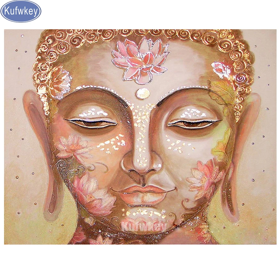

Diamond Painting lotus Full Square Drill mosaic stickers"religious buddha" Embroidery diamond 5D DIY Cross Stitch Home Decor