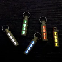 EDC Multi Tools Accessories Signal Light 1PC Cylinder Titanium Alloy Tritium Gas Tritium Lamp EDC Fluorescent Key Ring Pendant 