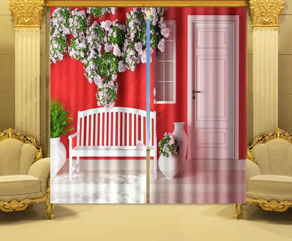 

Photo Print stereoscopic 3d Curtains 3 d printing digital curtain walls and wooden door 100% shading