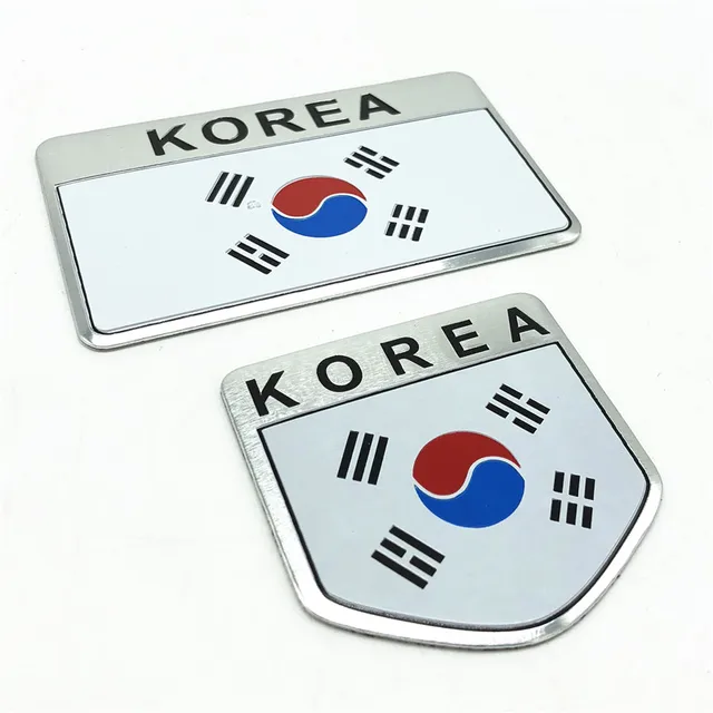 Korea National Flag Emblem Badge Car Sticker Decal Grille Bumper Window Body Decoration For Kia