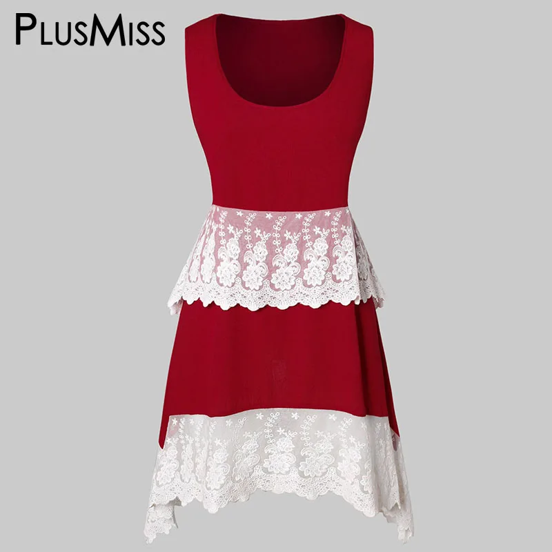 PlusMiss размера плюс XXXXXL Цветочные кружевные, с баской длинная туника Топы XXXXL XXXL XXL Женская одежда без рукавов большая Размеры жилет женский