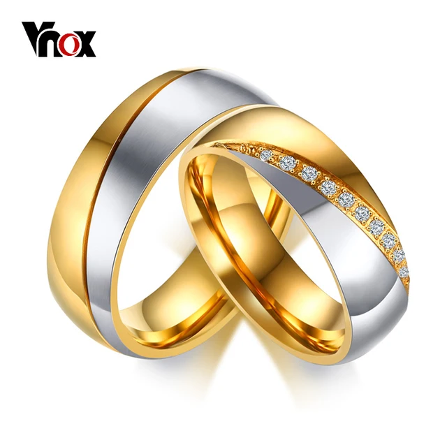 vnox temperament wedding rings for women men cz stones stainless steel engagement band anniversary valentines day - Stainless Steel Wedding Rings vnox temperament wedding rings for women men cz stones stainless steel engagement band anniversary valentines day - Stainless Steel Wedding Rings