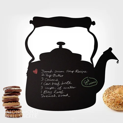 

Art Kettle Chalkboard Vinyl Wall Decor Stickers DIY Memo Blackboard Murals Decal Wallpaper For Kitchen Or Dining Rooms 50X50CM