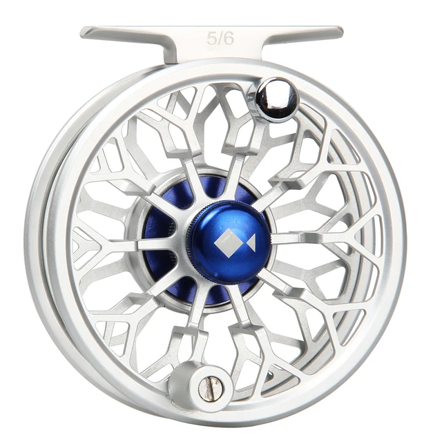 Cheap 3/4 5/6 7/8WT Fly Reel CNC Machined 6061 Aluminum Full Metal Reel Large Arbor Silver/Blue Color Fly Fishing Reel Cheap 3/4 5/6 7/8WT Fly Reel CNC Machined 6061 Aluminum Full Metal Reel Large Arbor Silver/Blue Color Fly Fishing Reel