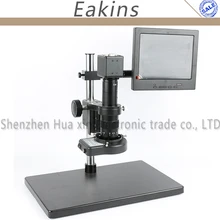2.0mp CMOS VGA Цифровой видео микроскоп Камера+ 144 светодиодный кольцо свет+ подставка держатель+ 180x/300X c крепление объектива+ " ЖК-дисплей для печатных плат/лаборатории ремонт