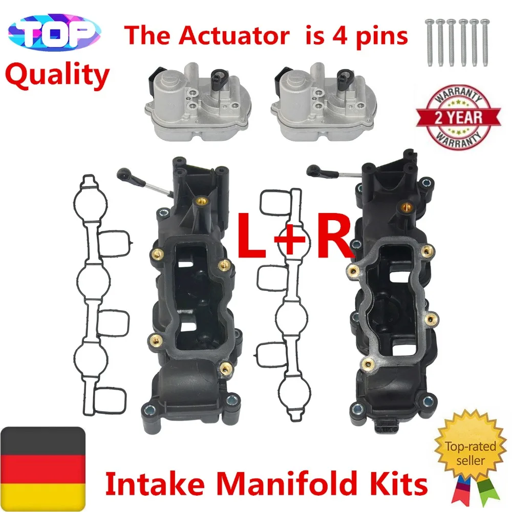 Ap01 Intake Manifold + Flap Actuator Kit For Audi A4 A6 A8 Q7 Vw
