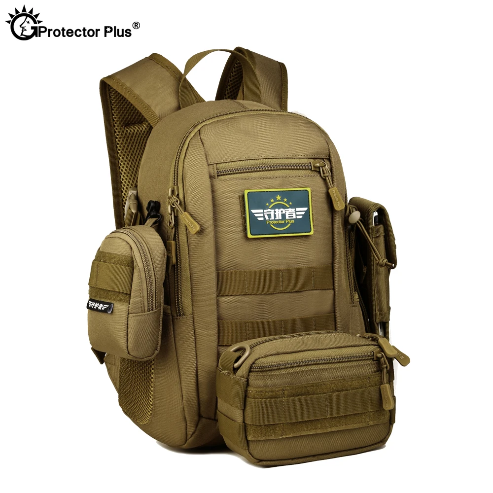 Protector Plus 12L Tactical MOLLE Backpack Children Waterproof Small Backpack School Bags Kids Mili