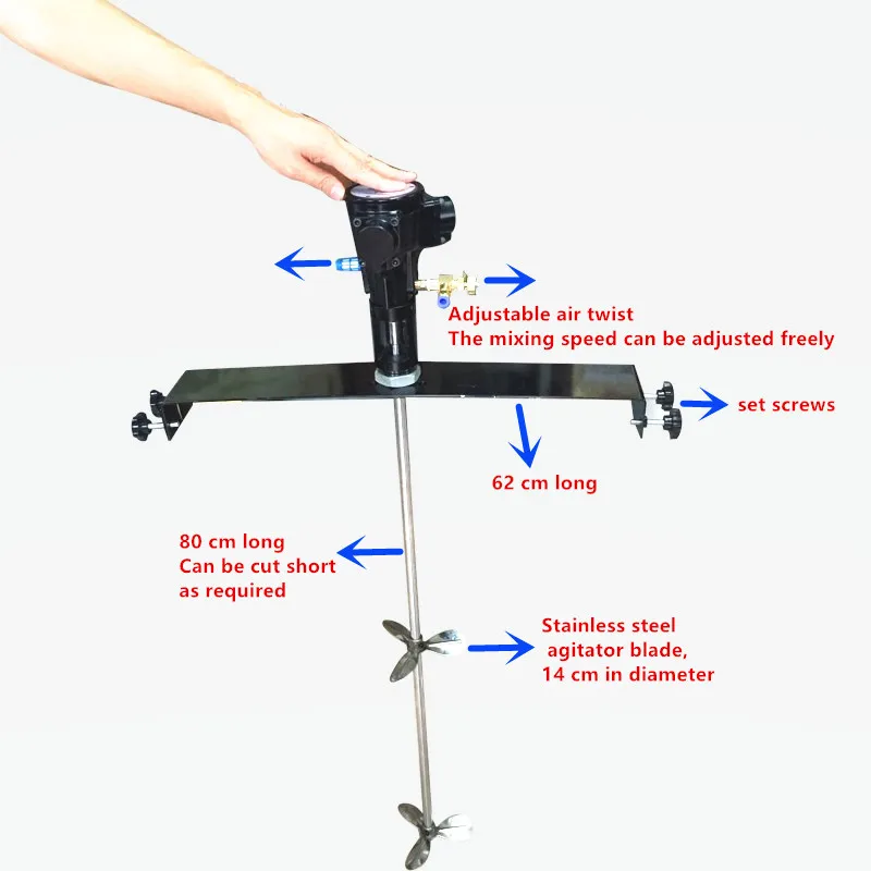 PAMRARC 50 gallon Industrial mixer Industrial agitator Paint glue mixer Horizontal or wall clamping PAMRARC 50 gallon Industrial mixer Industrial agitator Paint glue mixer Horizontal or wall clamping