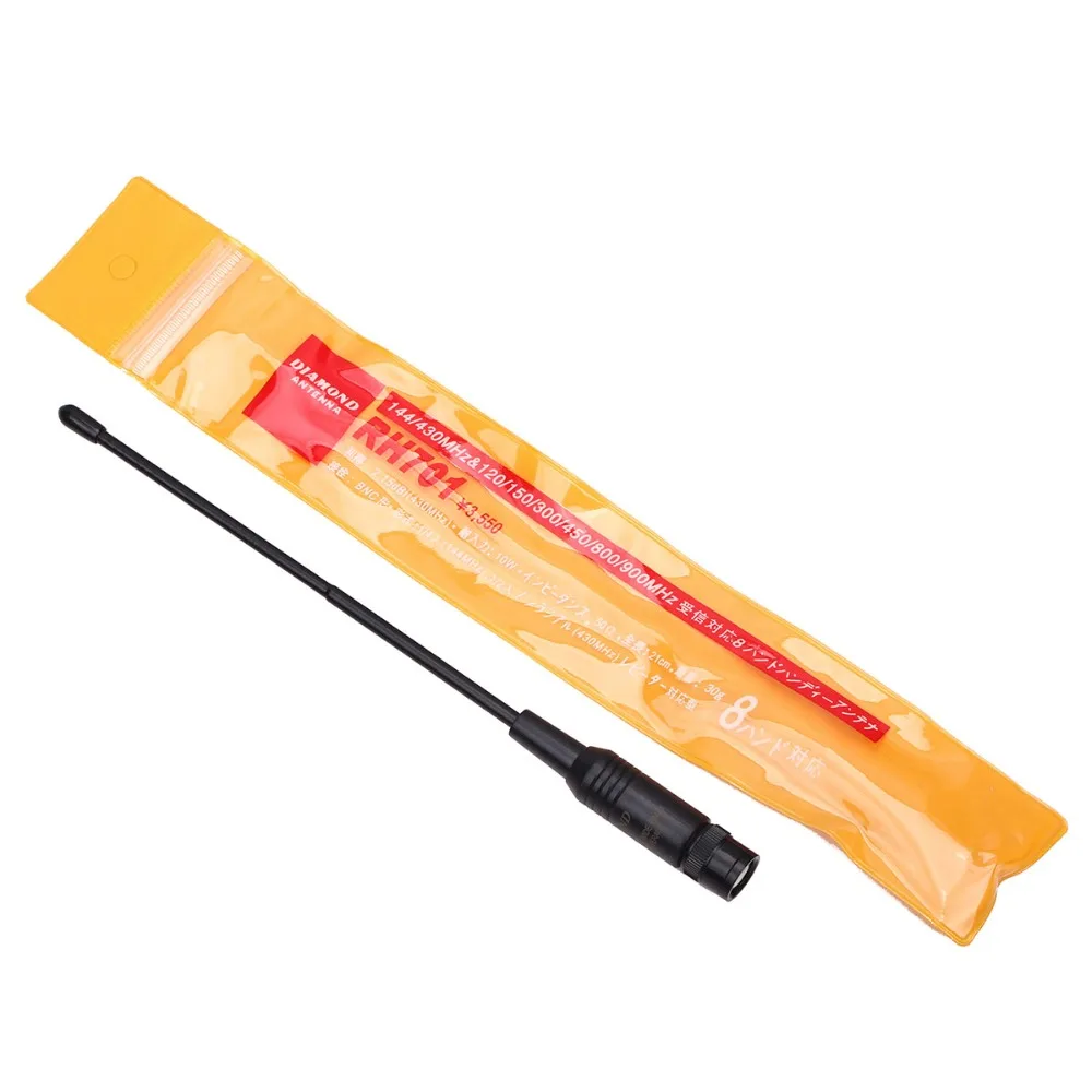Алмазная RH701 BNC Двухдиапазонная UHF/VHF 144/430Mhz Антенна для IC V8 V82 TK308 HT440 CP500 рация