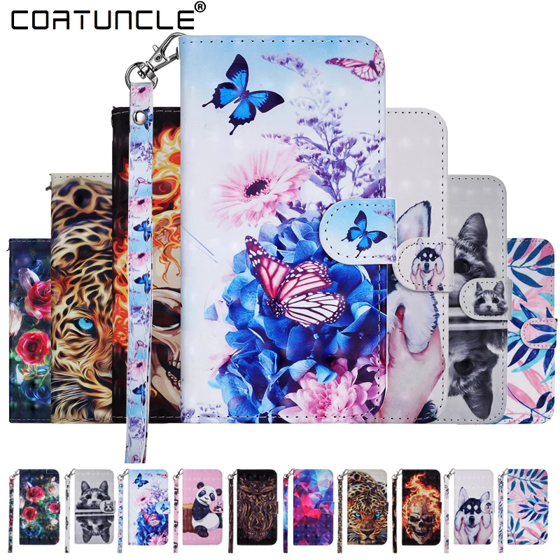 

For Nokia 3.1 Flip Leather Case on sFor Coque Nokia 5.1 Case For Fundas Nokia 7.1 3.1 5.1 Cover 3D dog Magnet Wallet Phone Cases